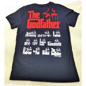 The Godfather Don Corleone Double Sided Graphic T-Shirt Black Large 100% Cotton
